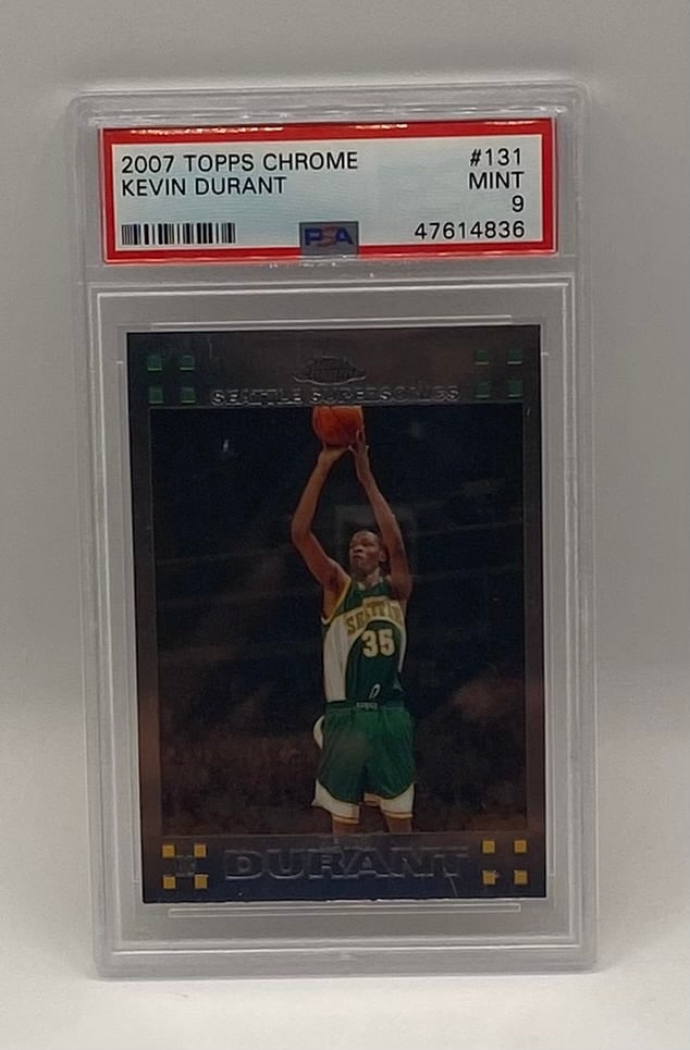 2007 Topps Chrome Kevin Durant Rookie: 2007 Topps Chrome Kevin Durant Rookie Card #131 – PSA Mint 9