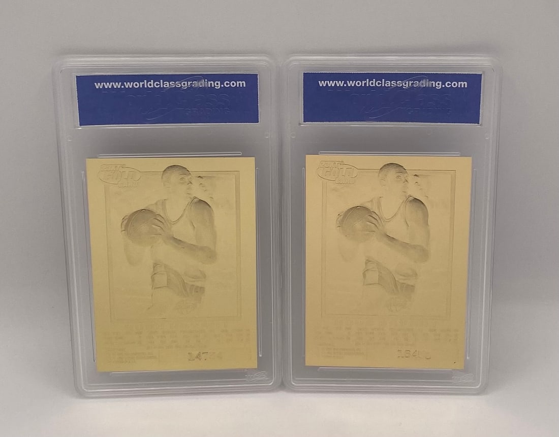 Pair 1996-97 SkyBox EX-2000 Kobe Bryant 23KT Gold Rookie Cards WCG GEM MT 10 - 2