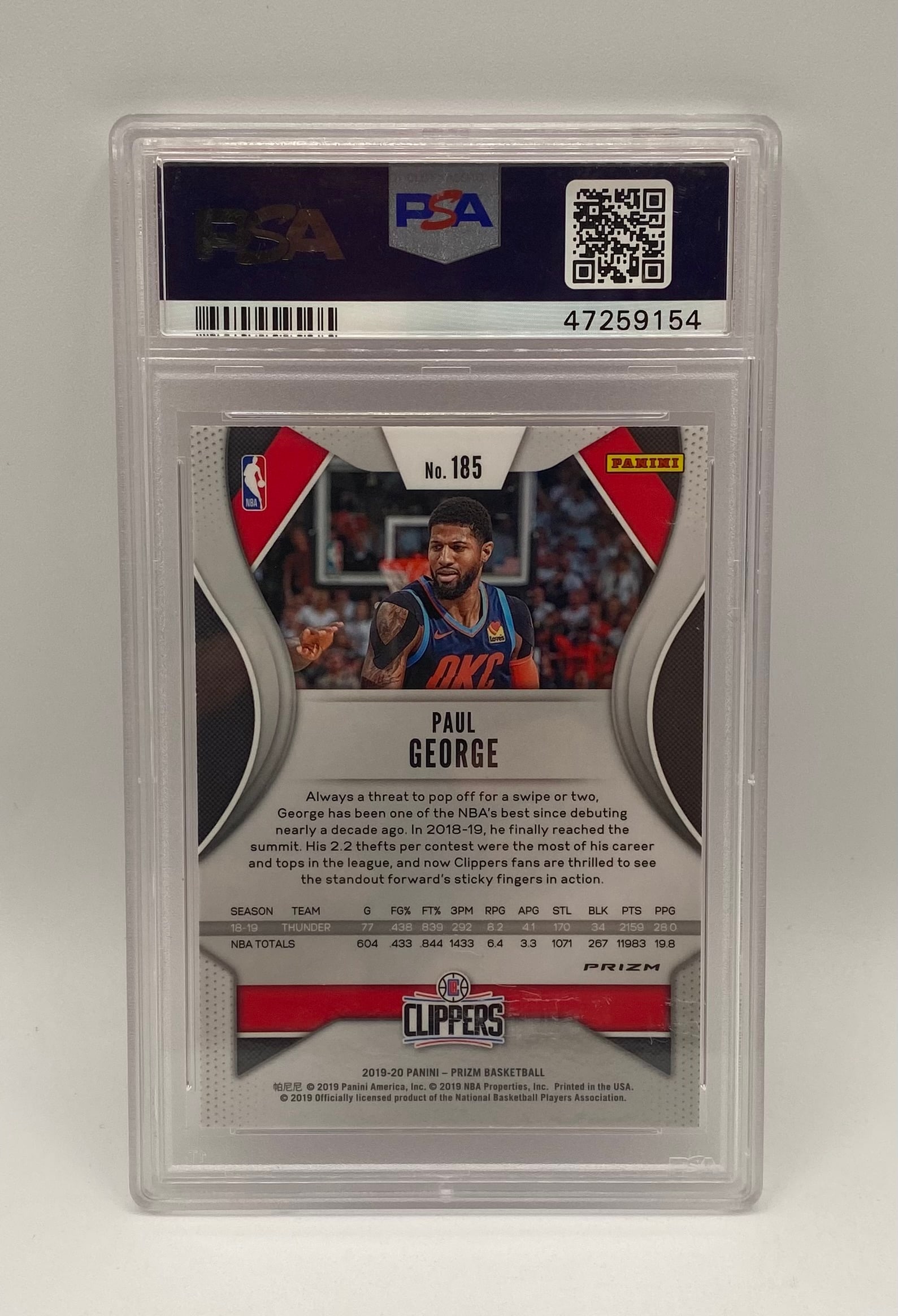 Paul George Pink Ice Parallel PSA 10 - 2