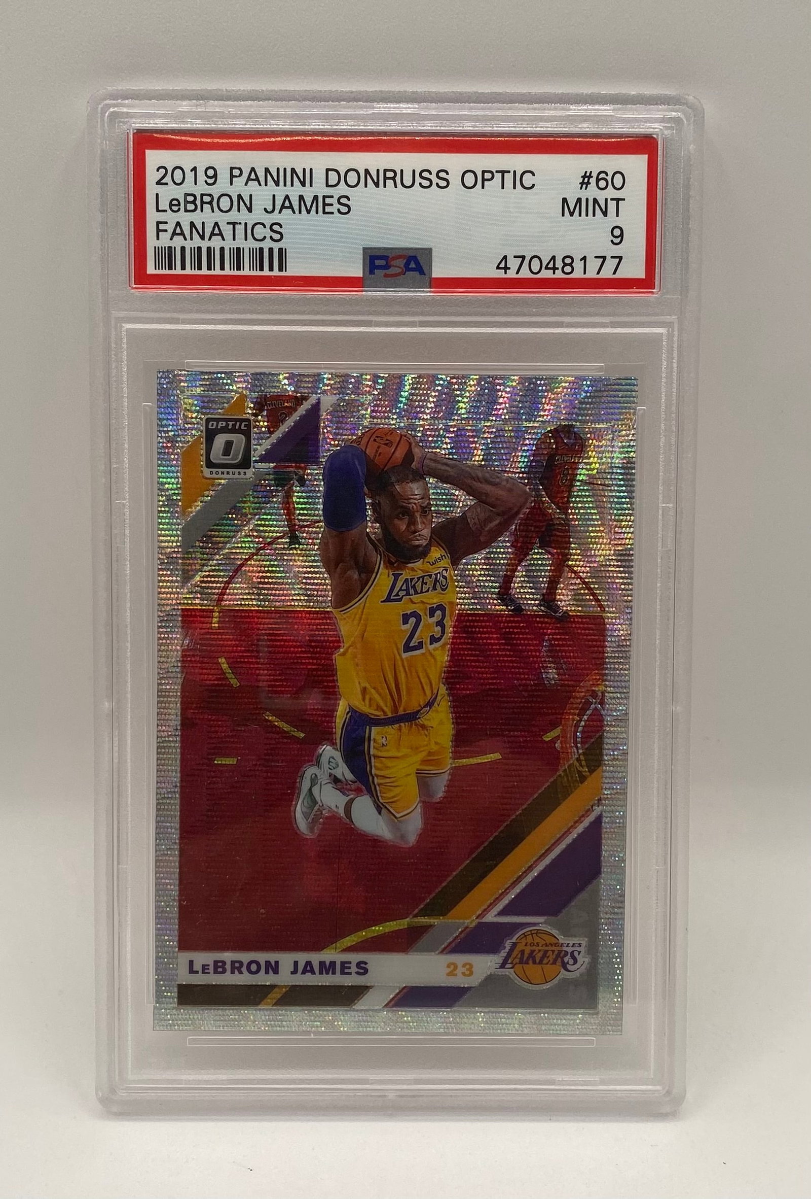 LeBron James Fanatics Parallel PSA: 2019 Panini Donruss Optic #60 LeBron James Fanatics Parallel PSA 9 MINT