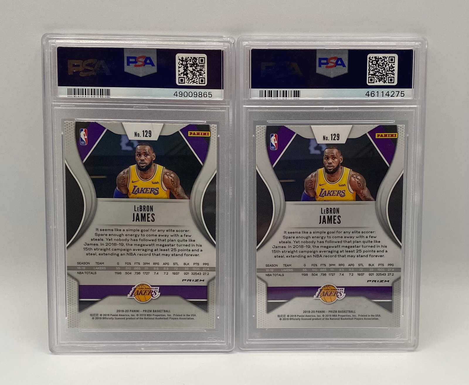 Pair Of LeBron James Prizm Parallels PSA - 2