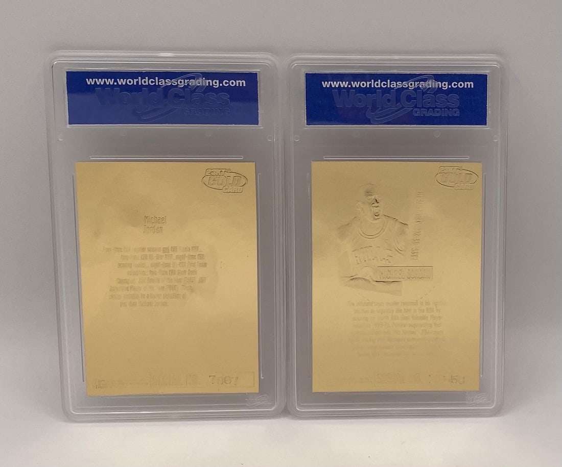 Pair 1996-97 Kobe Bryant 23KT Gold Rookie Cards - 2