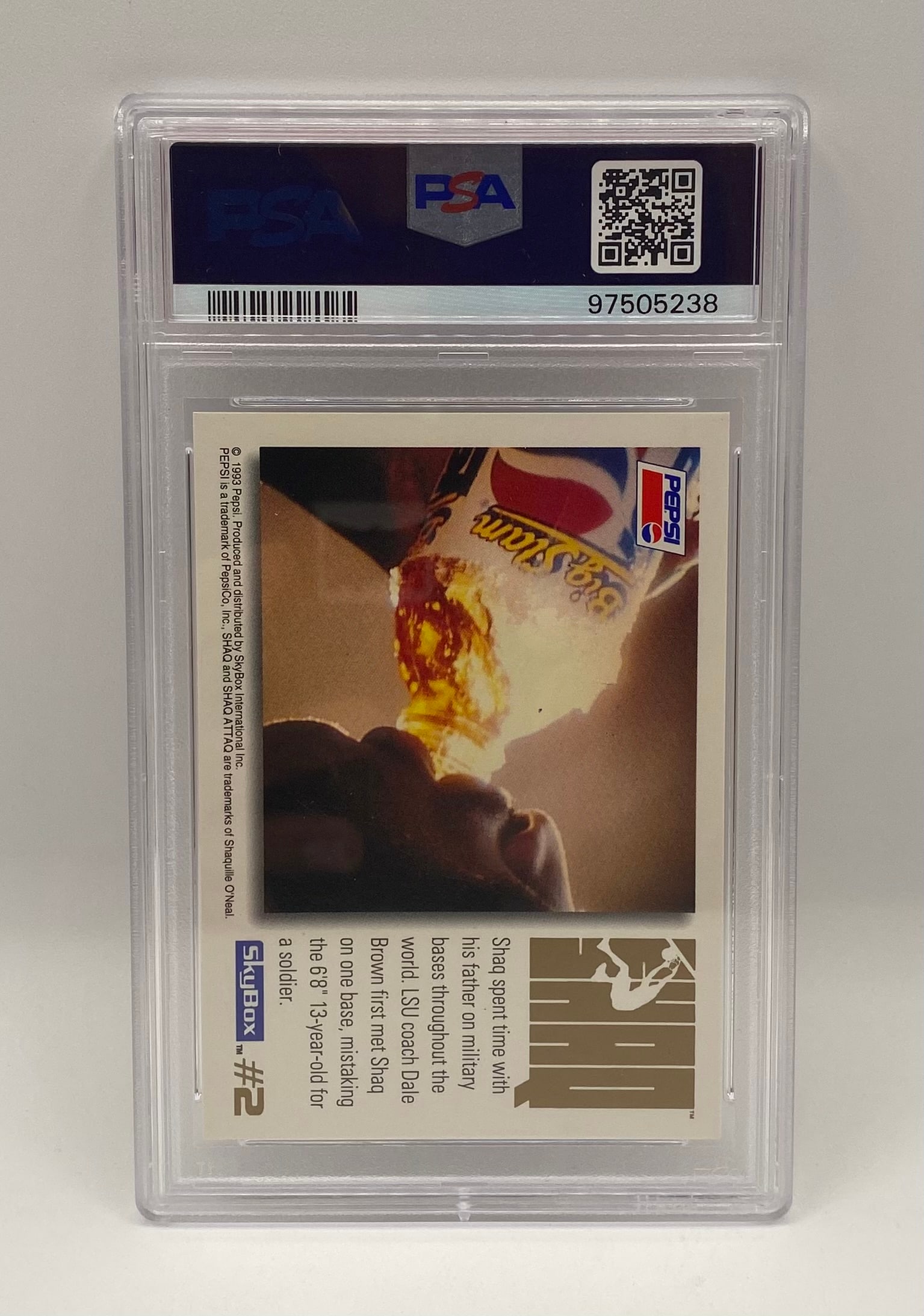 1993 Slybox Pepsi Shaq Attaq Shaquille Oneal PSA - 2