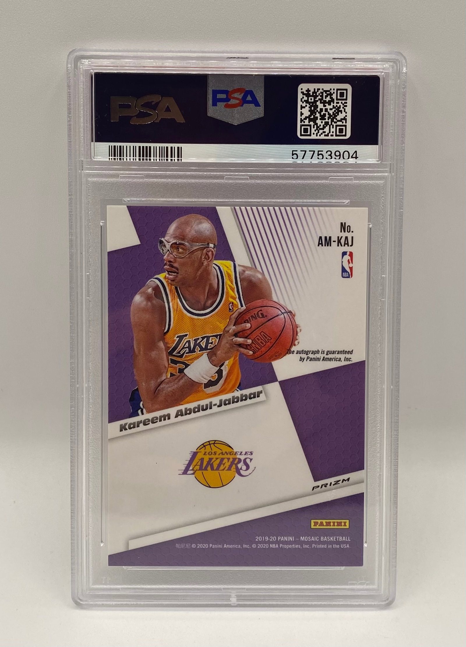 Kareem Abdul-Jabbar Autograph Fusion Red Choice PSA - 2