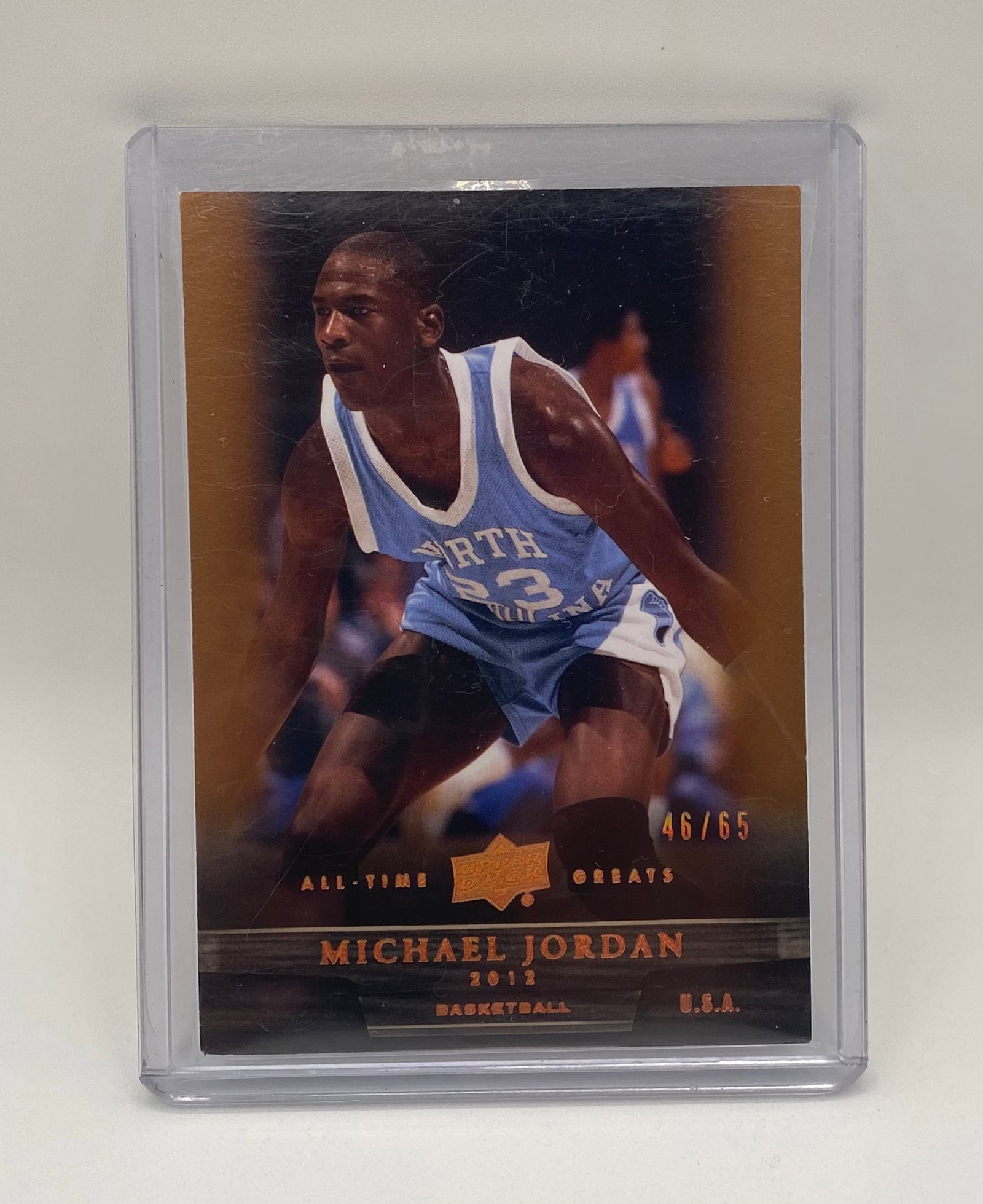 Michael Jordan /65: 2012 Upper Deck All-Time Greats Michael Jordan USA Basketball Card /65