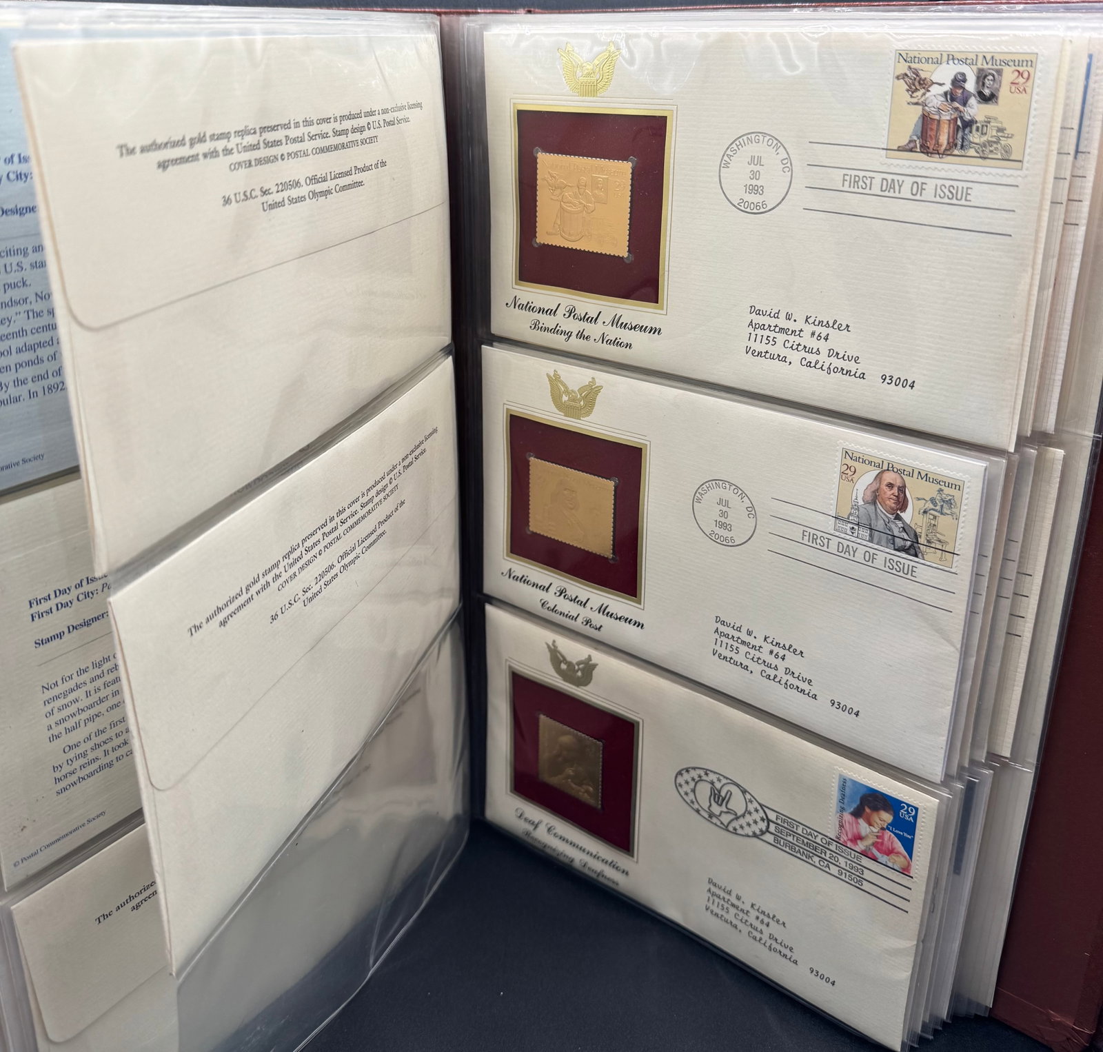 Golden Replicas of United States Stamps 22kt Gold Proof Collection (61 Covers Total) - 5