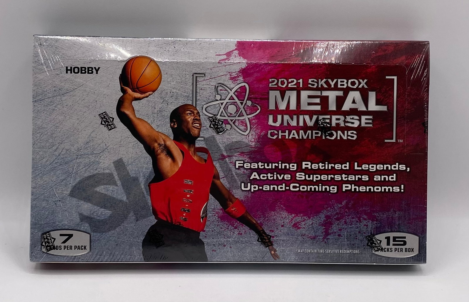 Sealed Michael Jordan Cover Skybox Metal Basketball Honby Box: 2021 Upper Deck SkyBox Metal Universe Champions Basketball Hobby Box (Sealed)