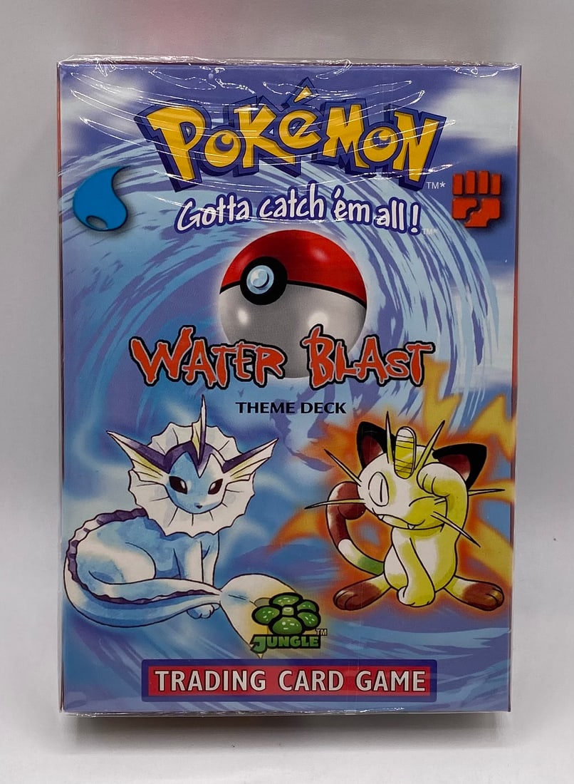 Sealed 1999 Pokemon Water Blast Theme Deck Box: Sealed 1999 Pokemon Water Blast Theme Deck Box