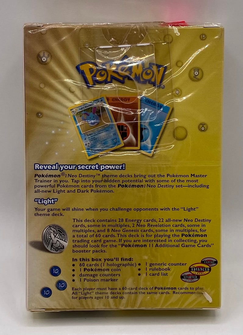 Sealed 2002 Pokemon Light Theme Deck Box - 2