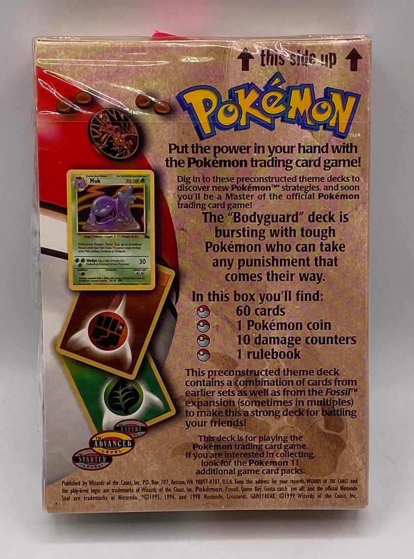 Sealed 1999 Pokemon BodyGuard Theme Deck Box - 2