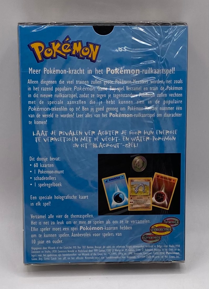 Sealed 1999 Pokemon Blackout Dutch Theme Deck Box - 2