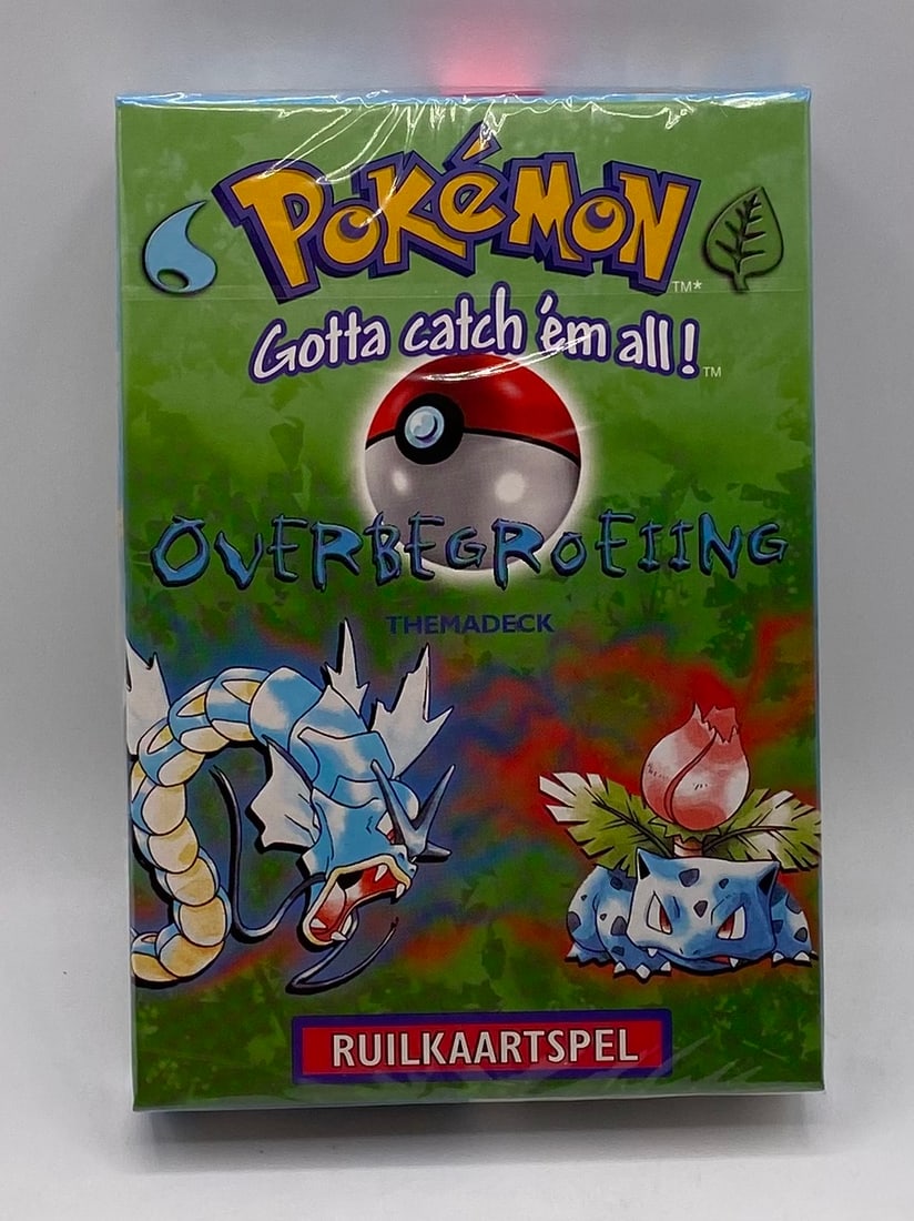 Sealed 1999 Pokemon Overgrowth Dutch Theme Deck Box: Rare Sealed 1999 Pokemon Overgrowth Dutch Theme Deck Box