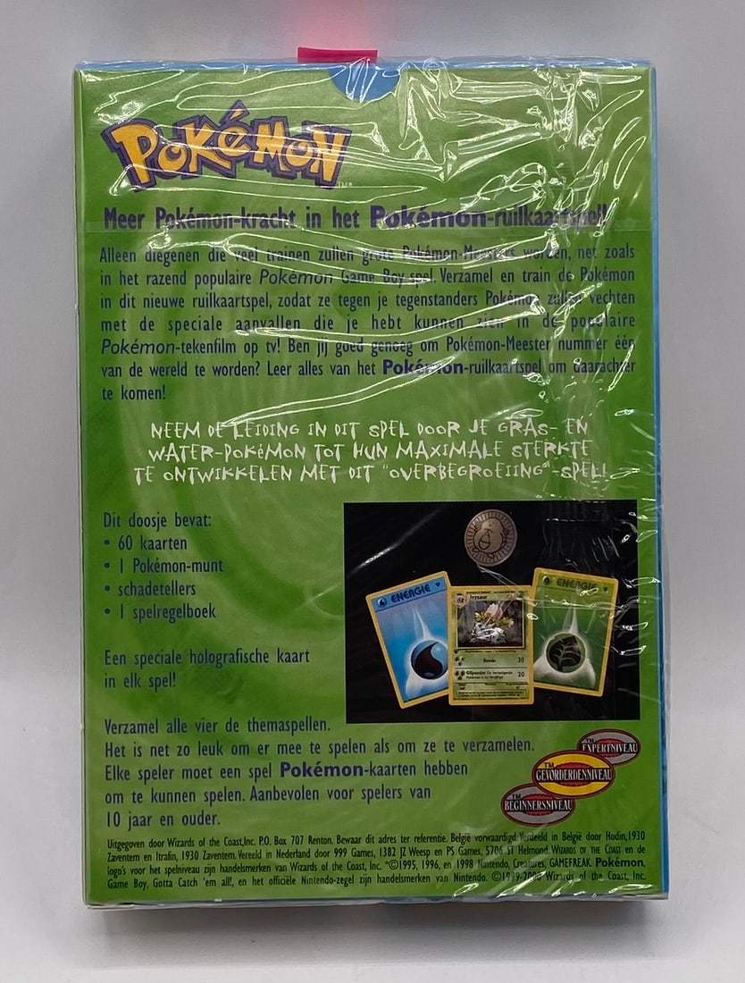 Sealed 1999 Pokemon Overgrowth Dutch Theme Deck Box - 2