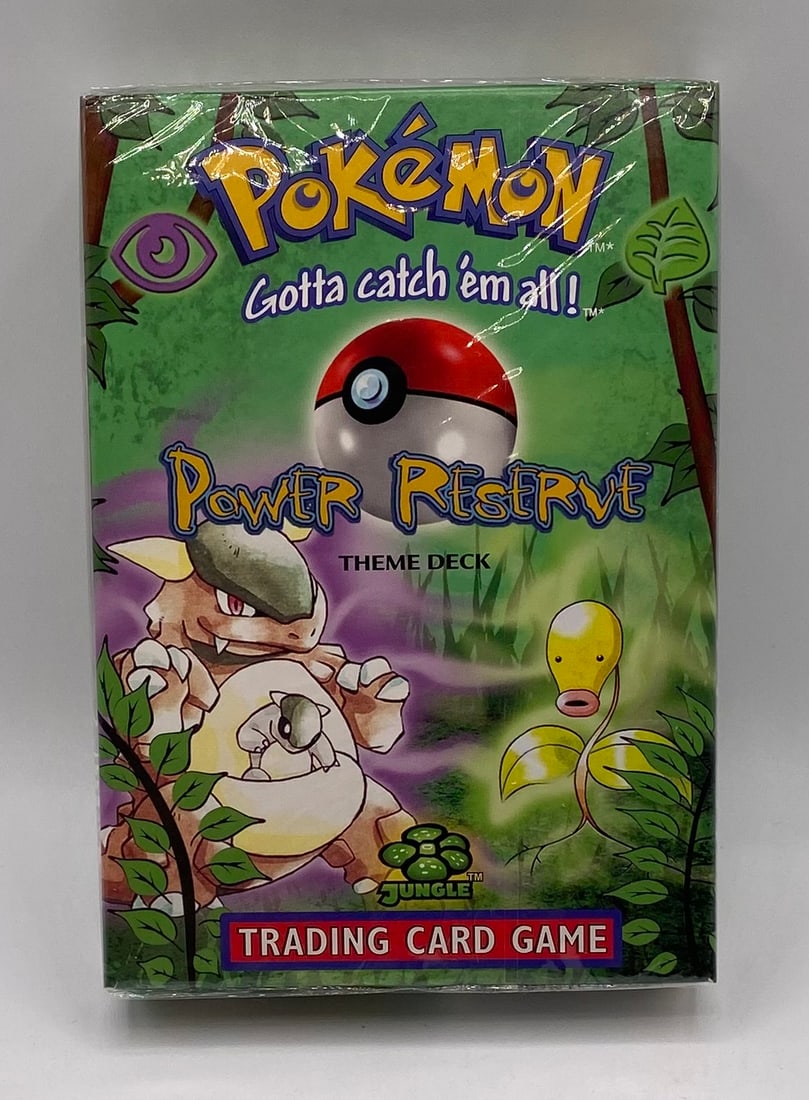 Sealed 1999 Pokemon Power Reserve Theme Deck Box: Sealed 1999 Pokemon Power Reserve Theme Deck Box