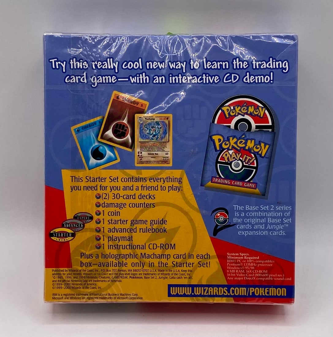 Sealed 1999 2000 Pokemon 2 Player Starter Set Theme Deck Box - 2