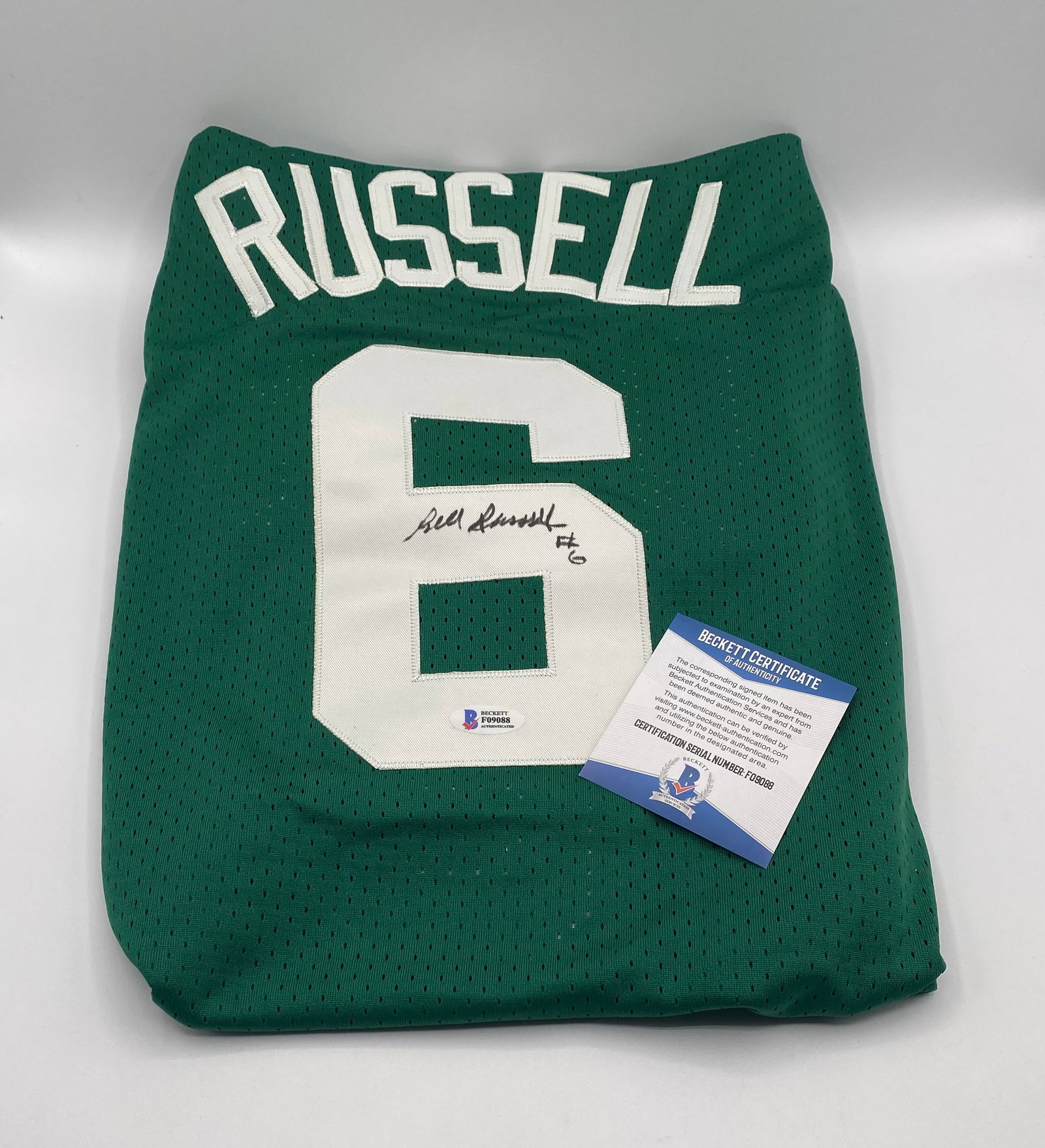 Bill Russell Autographed Jersey Beckett COA - 2