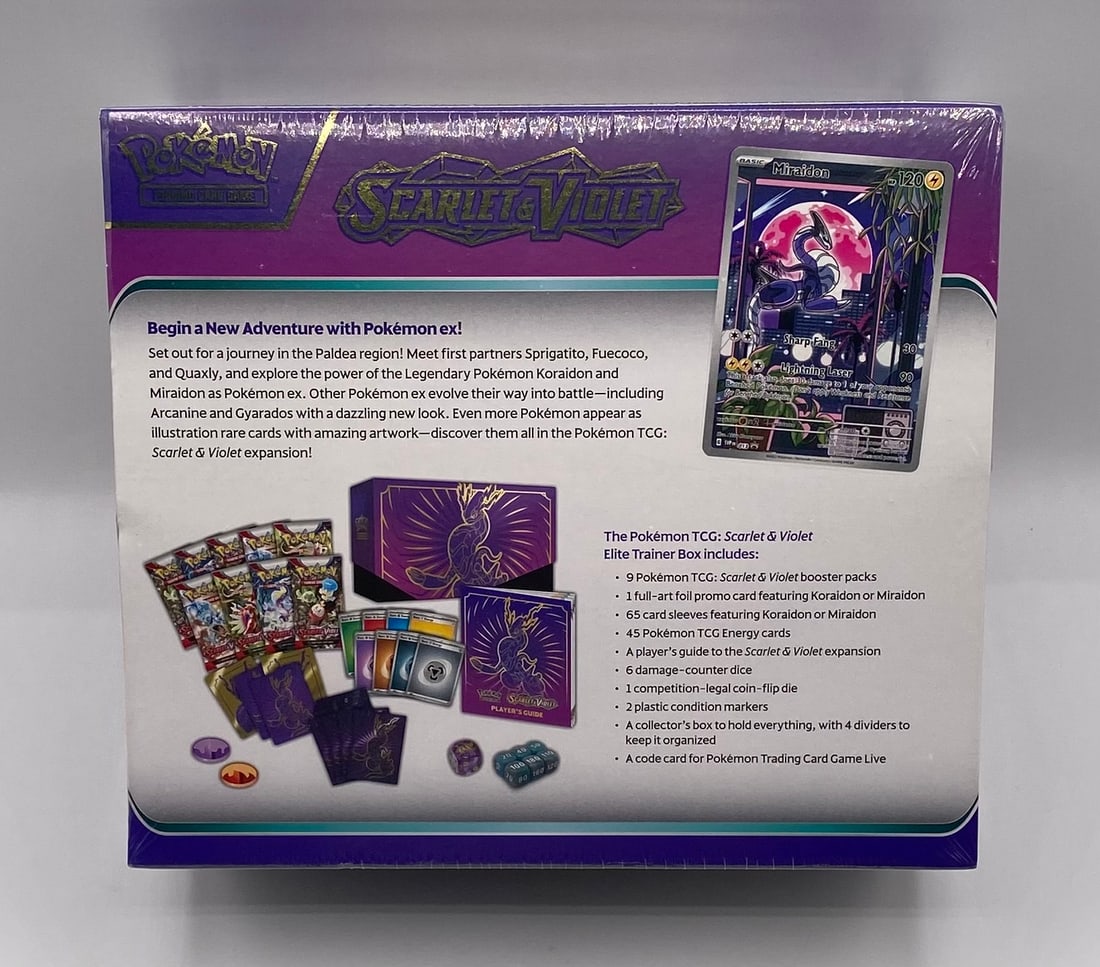 Sealed Pokémon TCG: Scarlet & Violet Miraidon Elite Trainer Box - 2