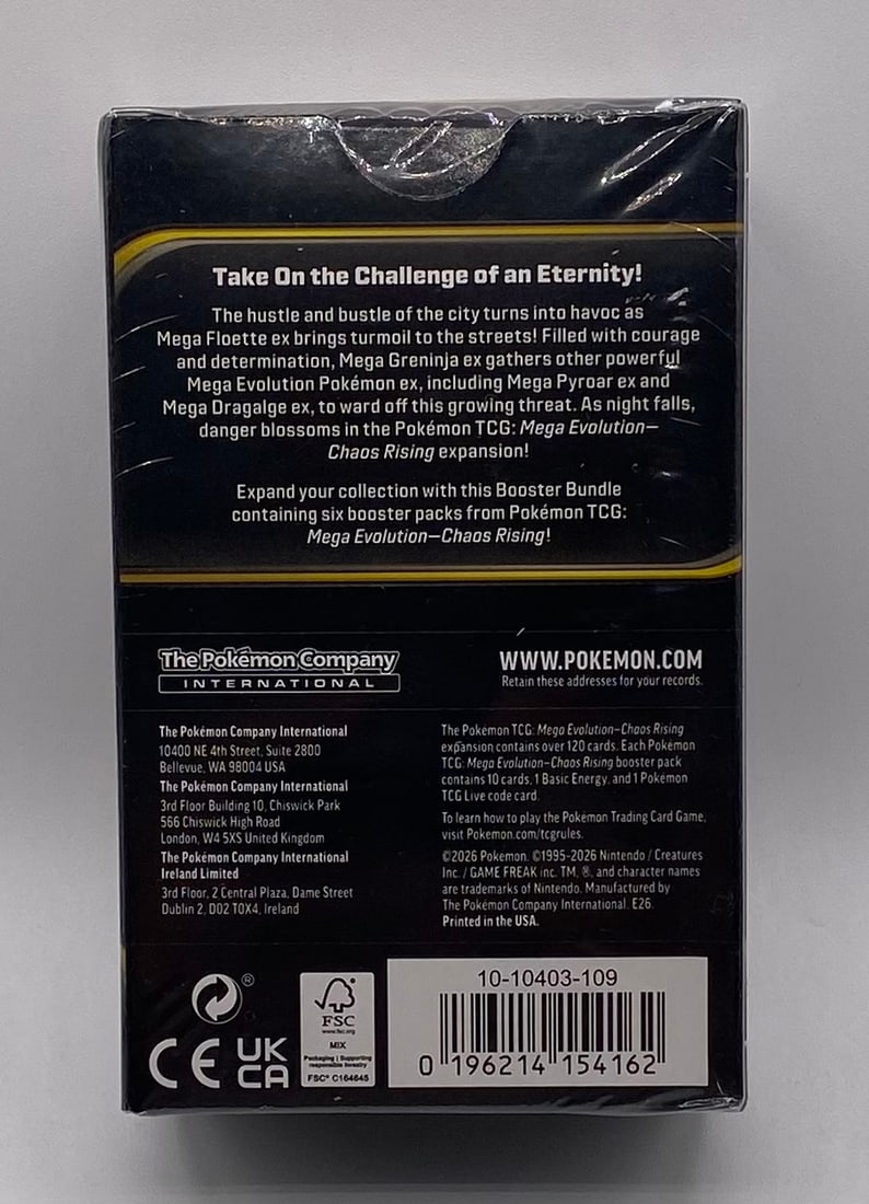 Pokémon TCG Mega Evolution Chaos Rising Booster Bundle - Factory Sealed - 2