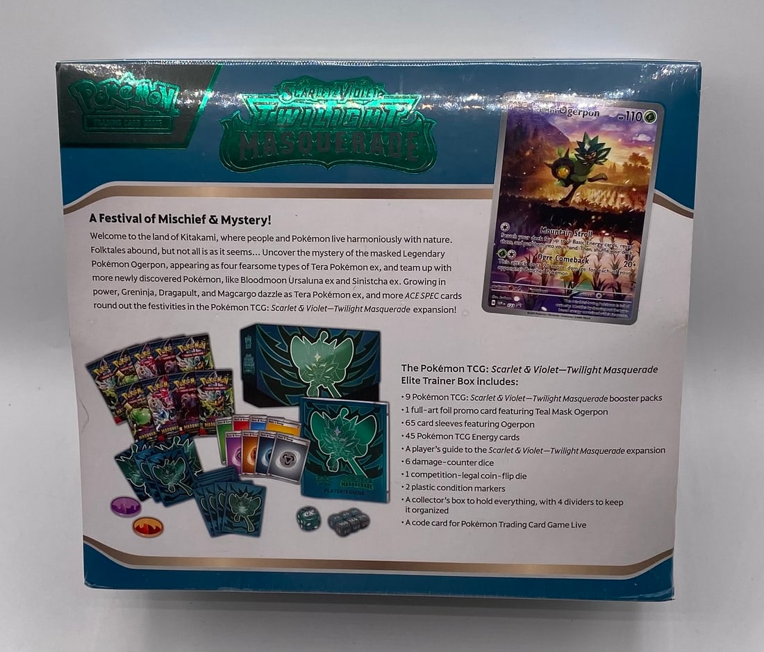 Factory Sealed Pokémon TCG Scarlet & Violet Twilight Masquerade Elite Trainer Box (ETB) - 2