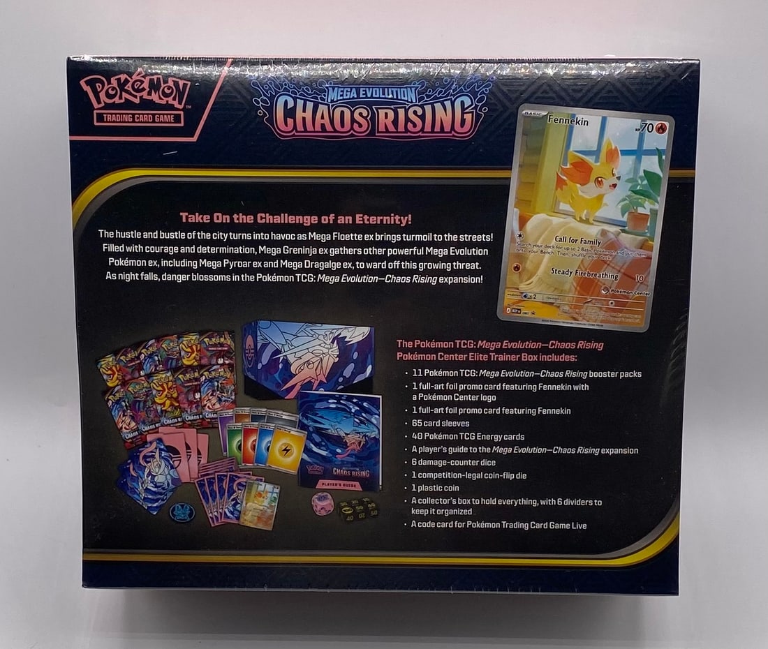 Factory Sealed Pokémon Center Exclusive Mega Evolution Chaos Rising Elite Trainer Box - Sealed - 2
