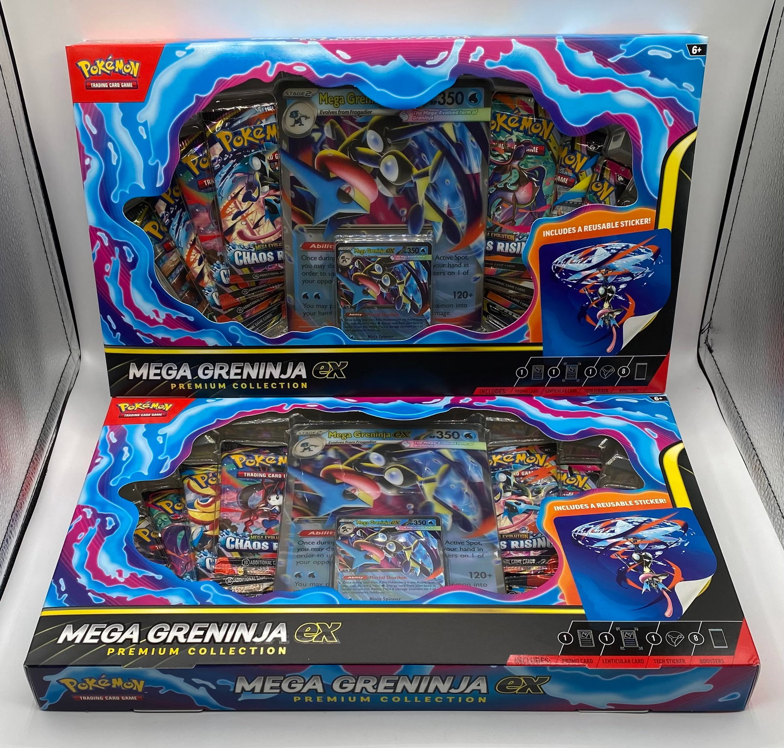 Lot of 2 Pokémon TCG Mega Greninja ex Premium Collection Boxes (Factory Sealed): Lot of 2 Pokémon TCG Mega Greninja ex Premium Collection Boxes (Factory Sealed)