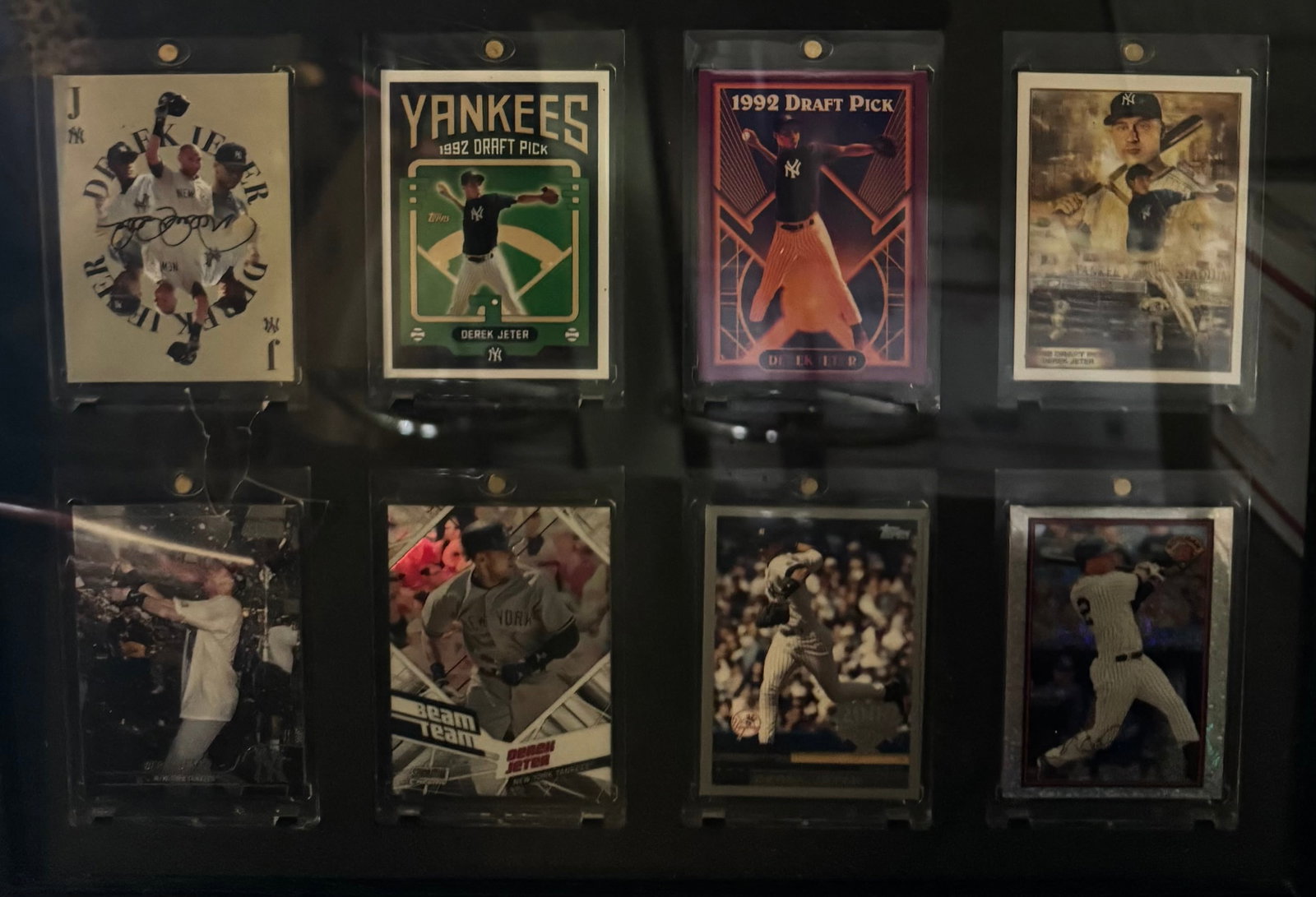 Derek Jeter Trading Cards Collection Framed - 2