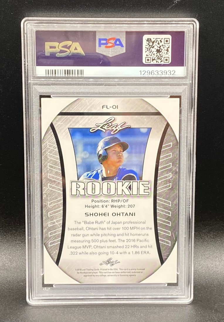 Shohei Ohtani Exclusive Flag Rookie PSA 10 - 2