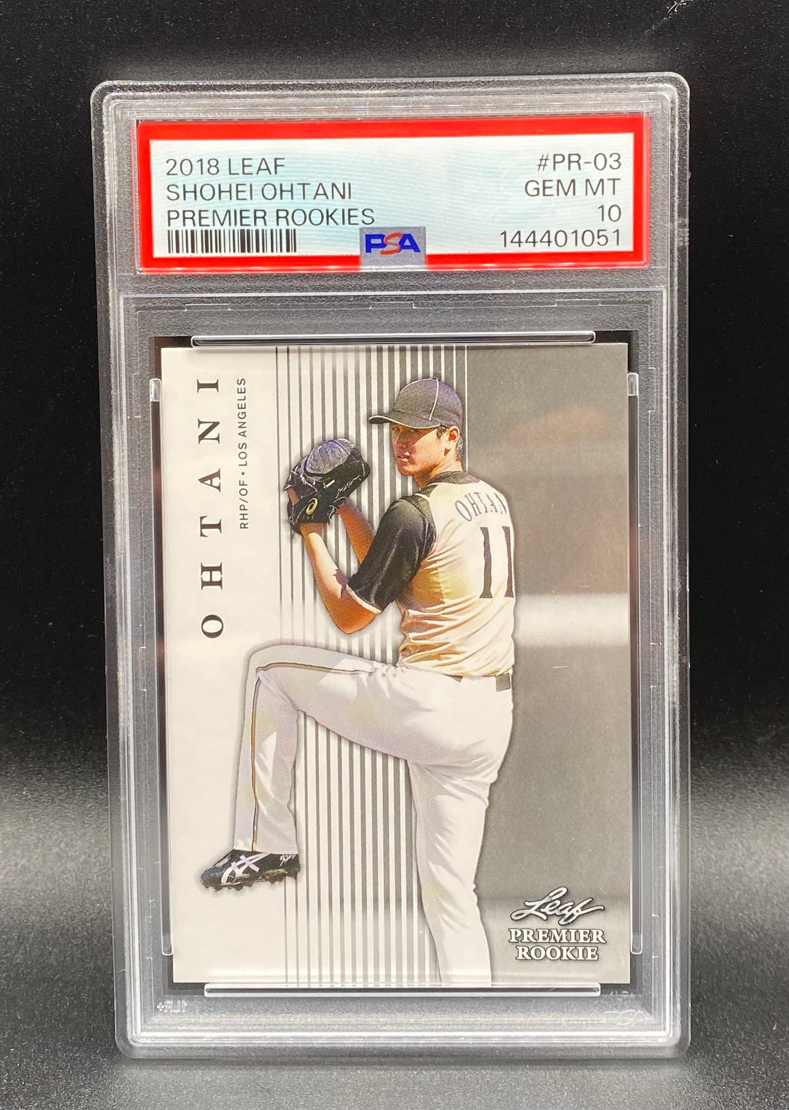 Shohei Ohtani Rookie Premier PSA 10: 2018 Leaf Premier Rookies Shohei Ohtani #PR-03 - PSA 10 Gem Mint