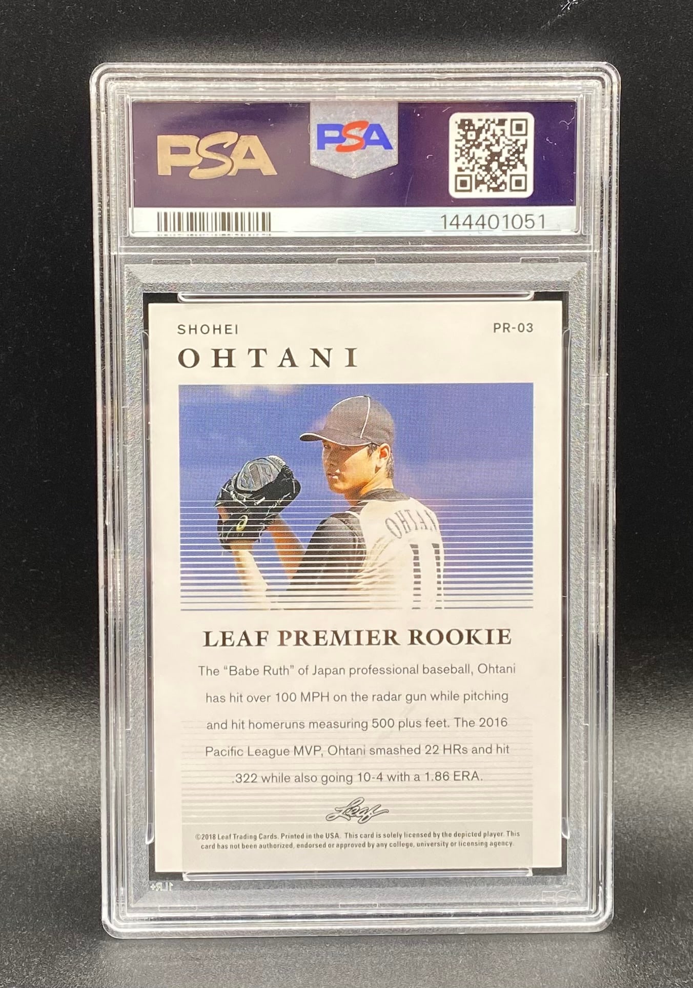 Shohei Ohtani Rookie Premier PSA 10 - 2