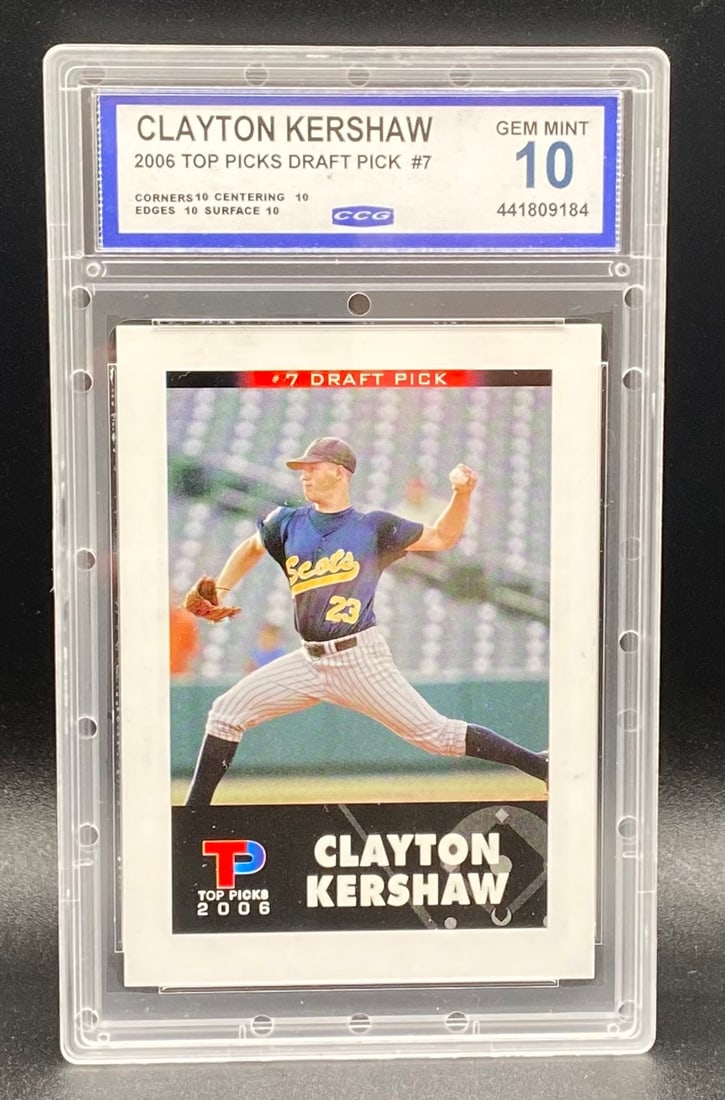 2006 Top Picks Draft Pick #7 Clayton Kershaw CCG 10 Gem Mint: 2006 Top Picks Draft Pick #7 Clayton Kershaw CCG 10 Gem Mint