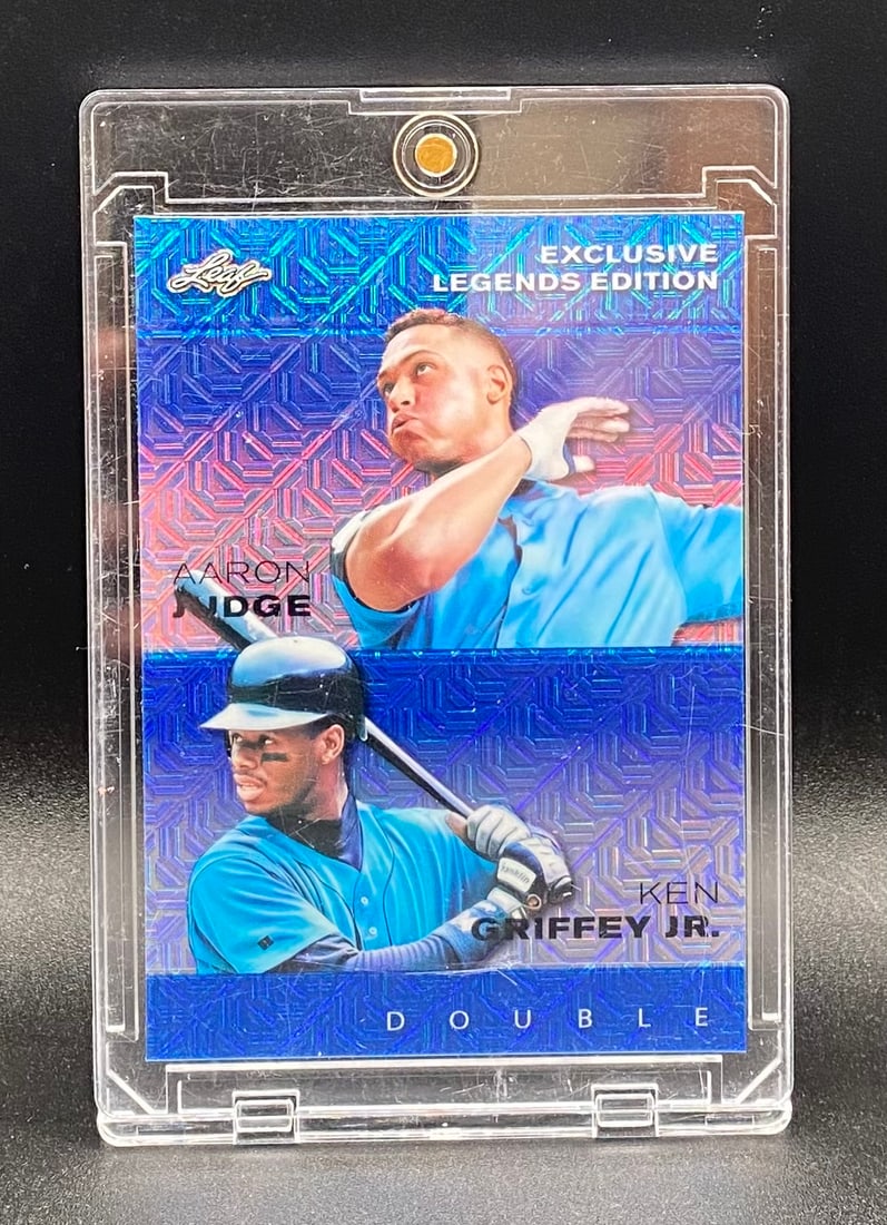 Aaron Judge & Ken Griffey Jr /20: 2024 Leaf Leaf Exclusive Legends Edition Aaron Judge / Ken Griffey Jr. Dual Card /20