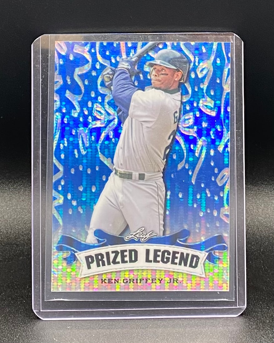 Ken Griffey Jr. Blue Holo /20: 2024 Leaf Prized Legend Ken Griffey Jr. Blue Holo /20