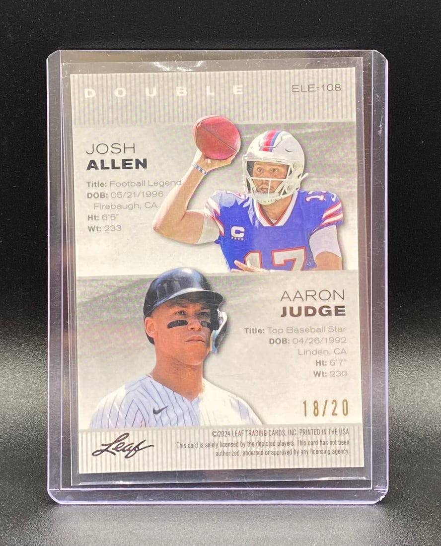 Josh Allen & Aaron Judge Holo /20 - 2