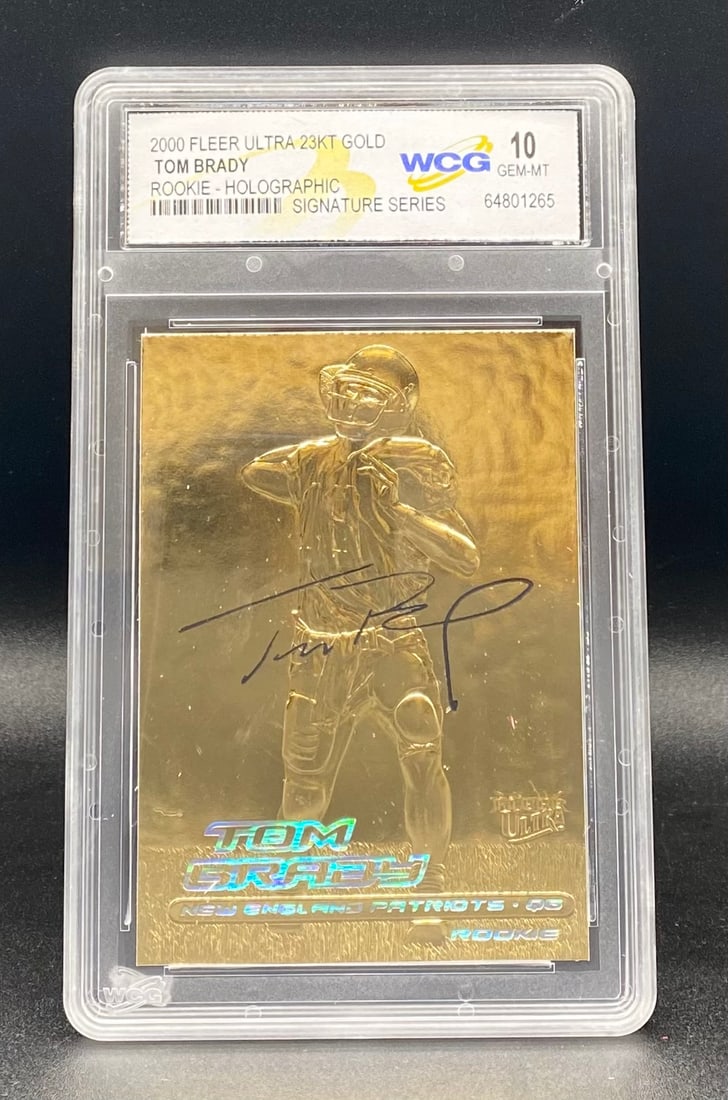 2000 Fleer Ultra 23KT Gold Tom Brady Holographic Signature Series (1 of 2)