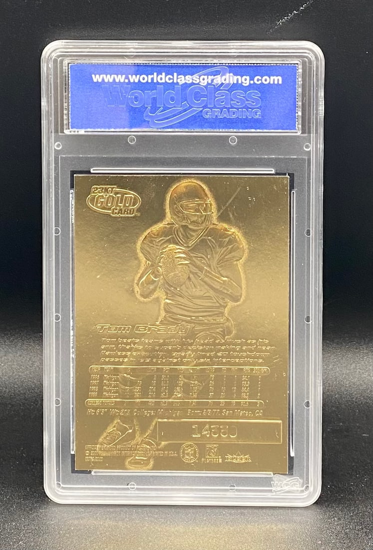 2000 Fleer Ultra 23KT Gold Tom Brady Holographic Signature Series - 2
