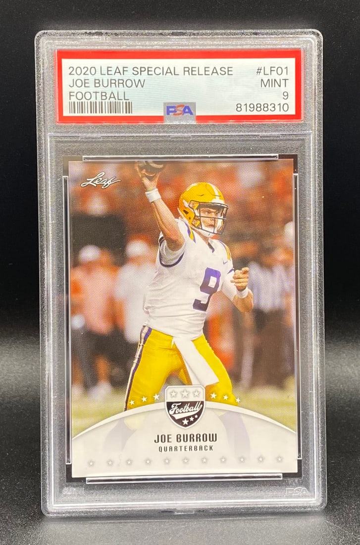 Joe Burrow Rookie: 2020 Leaf Special Release Joe Burrow #LF01 PSA 9 Mint