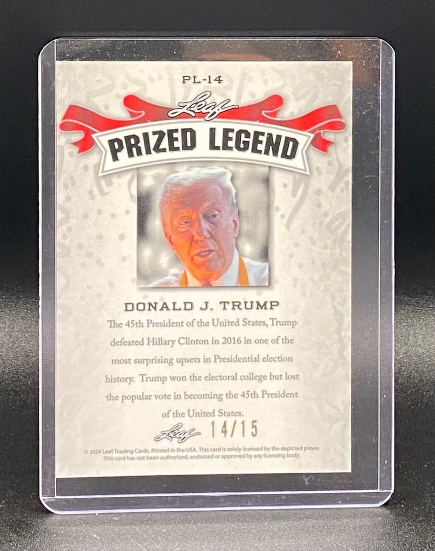 Donald J. Trump McDonald's Holo Card /15 - 2