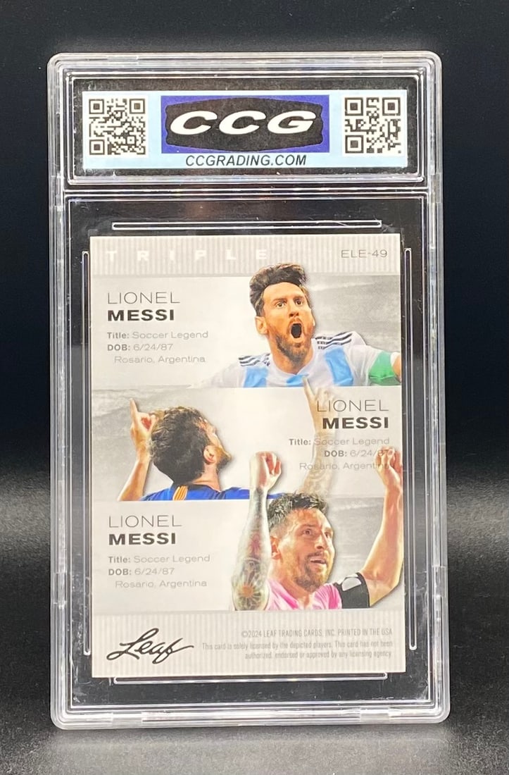 Cristiano Ronaldo, Pelé, and Lionel Messi Card - 2