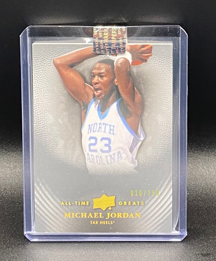 Michael Jordan All Time Greats /150: 2013 Upper Deck All-Time Greats Michael Jordan Tar Heels Serialized #010/150