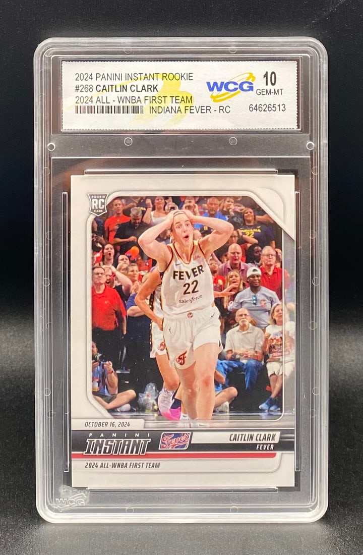 Caitlin Clark WNBA First Team Rookie: 2024 Panini Instant #268 Caitlin Clark WNBA First Team Rookie WCG 10 Gem Mint