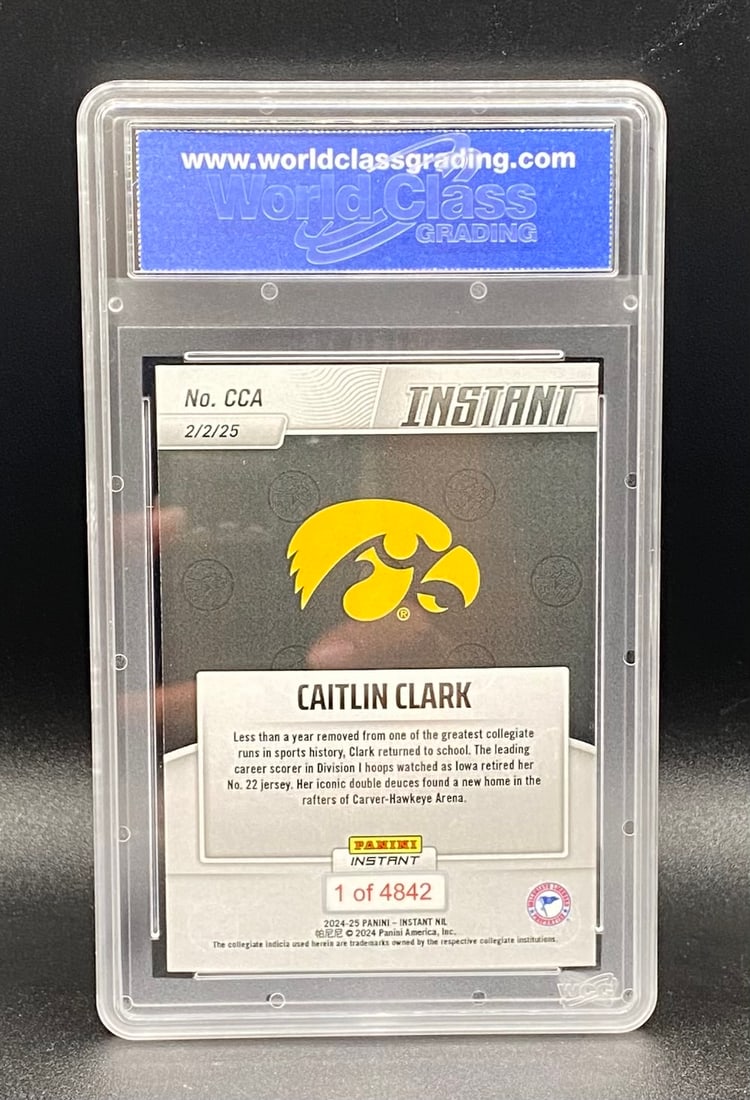 Caitlin Clark Iowa Retires Jersey WCG 10 Gem Mint - 2