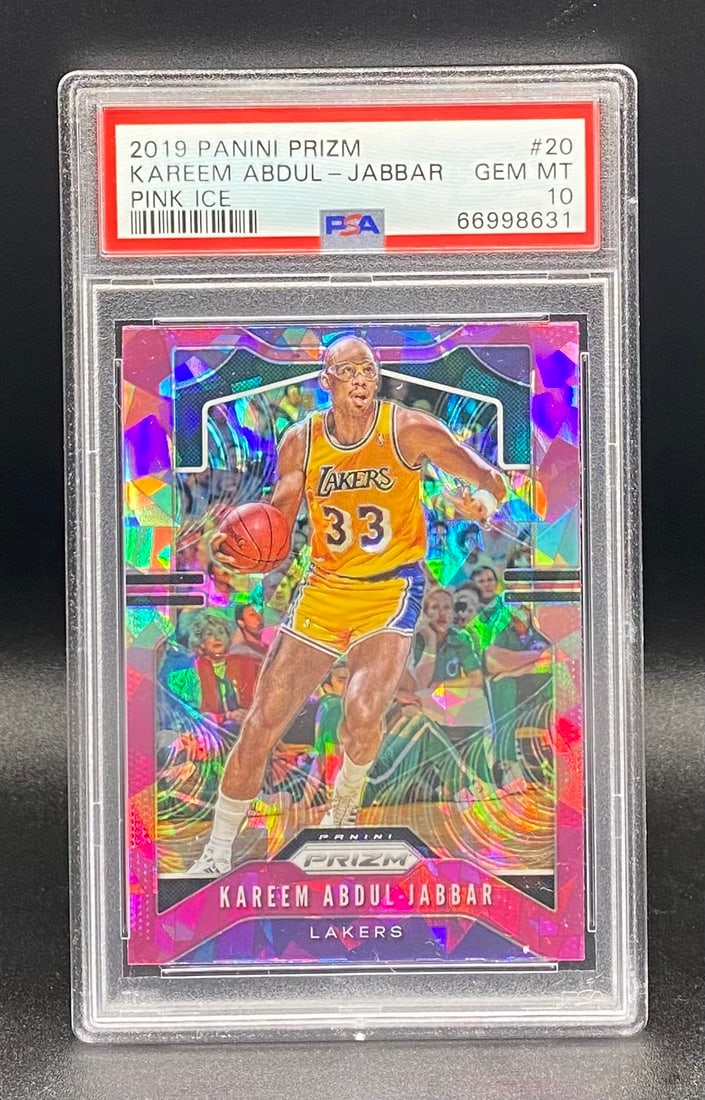Kareem Abdul-Jabbar Pink Ice PSA 10: 2019 Panini Prizm Kareem Abdul-Jabbar Pink Ice #20 - PSA 10 Gem Mint