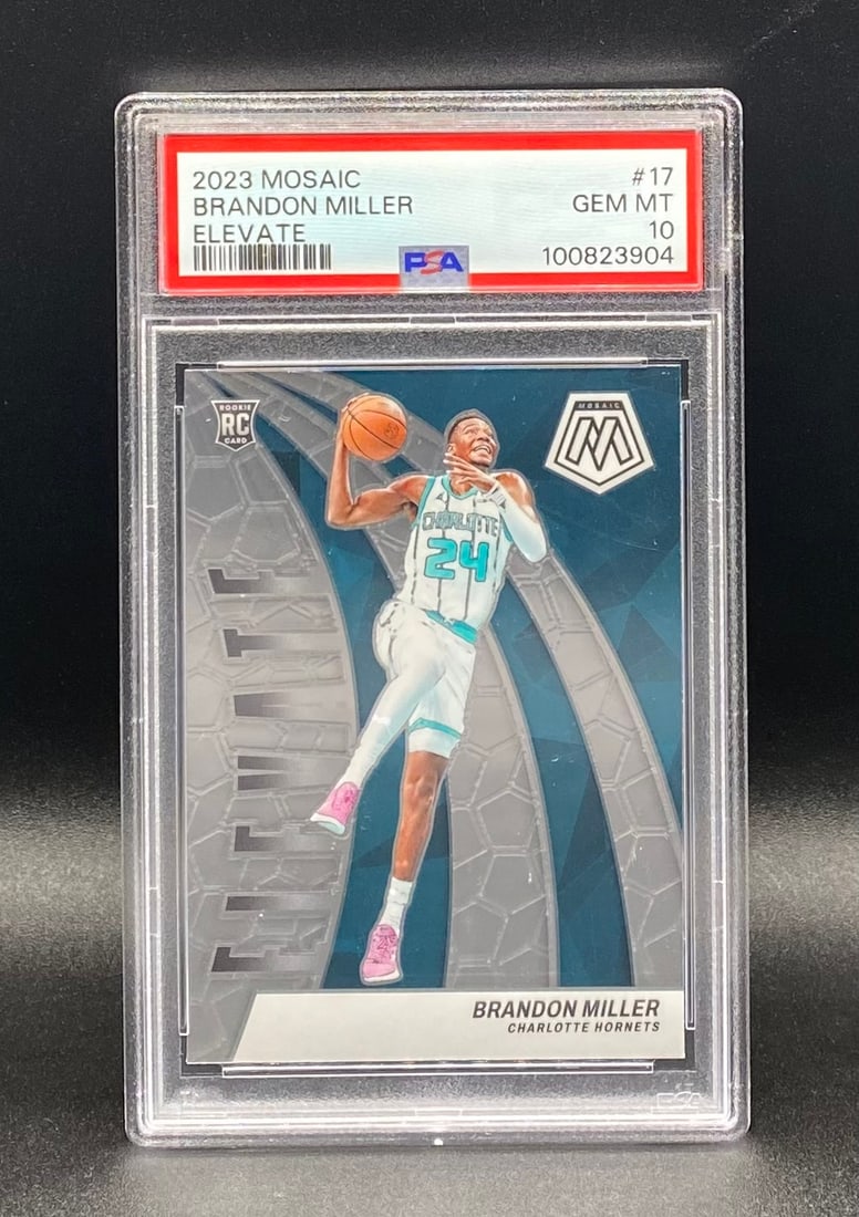 Brandon Miller Elevate Rookie PSA 10: 2023 Panini Mosaic #17 Brandon Miller Elevate Rookie RC – PSA 10 Gem Mint