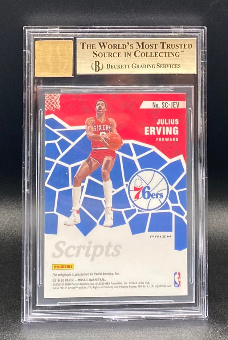 Julius Erving Auto BGS Card - 2