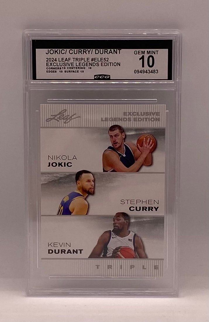 Nikola Jokic, Stephen Curry, and Kevin Durant Card: 2024 Leaf Nikola Jokic, Stephen Curry, and Kevin Durant Card