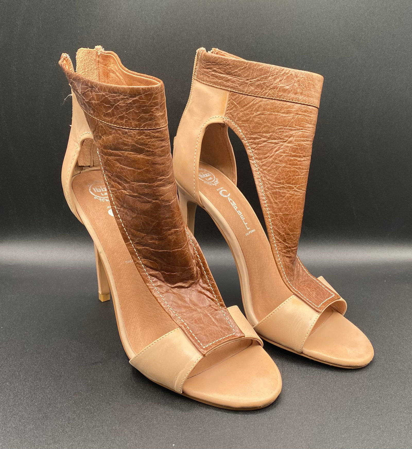Jeffrey Campbell Leather Cutout Heel Sandals (1 of 3)