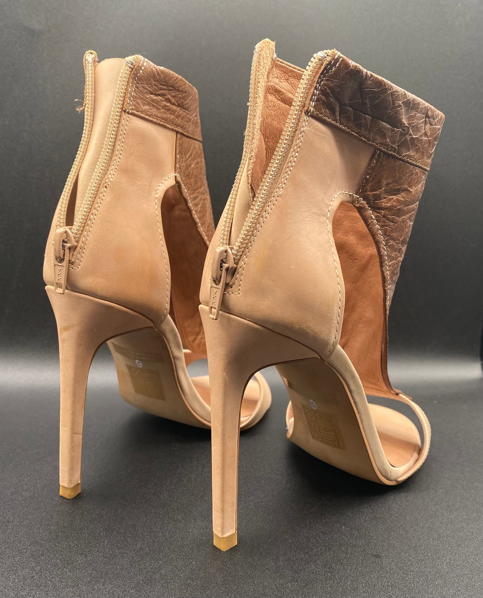Jeffrey Campbell Leather Cutout Heel Sandals - 2
