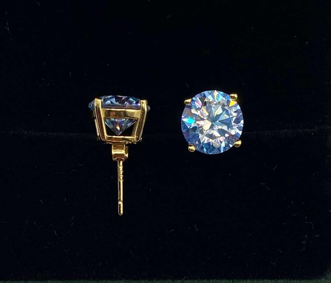 6 Carats Blue VVS Earrings - 2