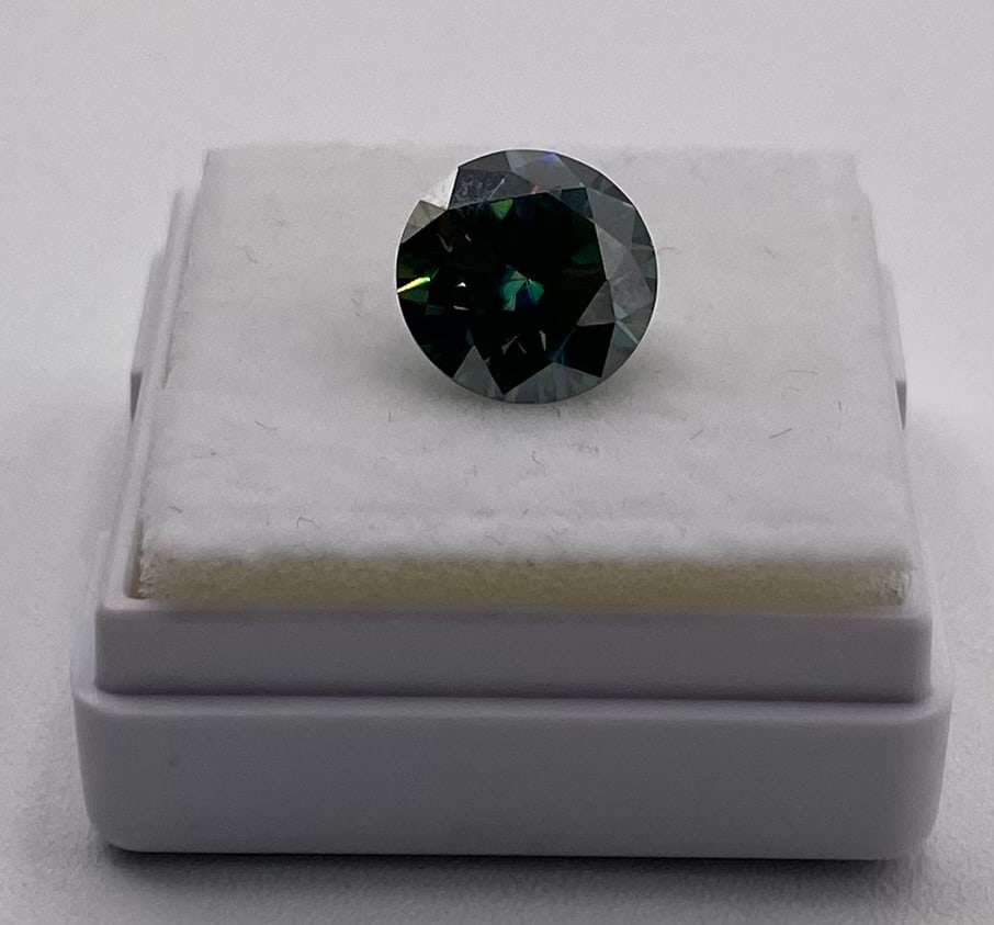 Green 3.00 CT VVS1 Loose Moissanite Gemstone - Certified Excellent Cut: Green 3.00 CT VVS1 Loose Moissanite Gemstone - Certified Excellent Cut