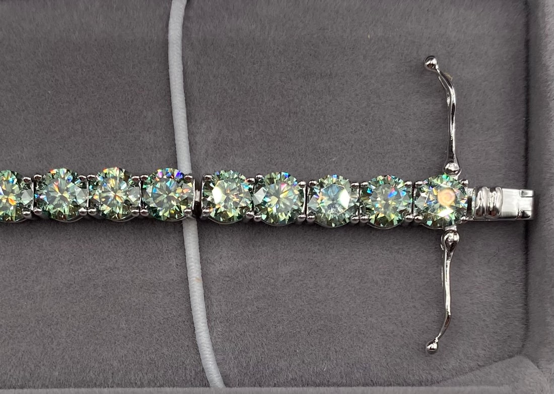 Tennis Green VVS Moissanite Bracelet - 2